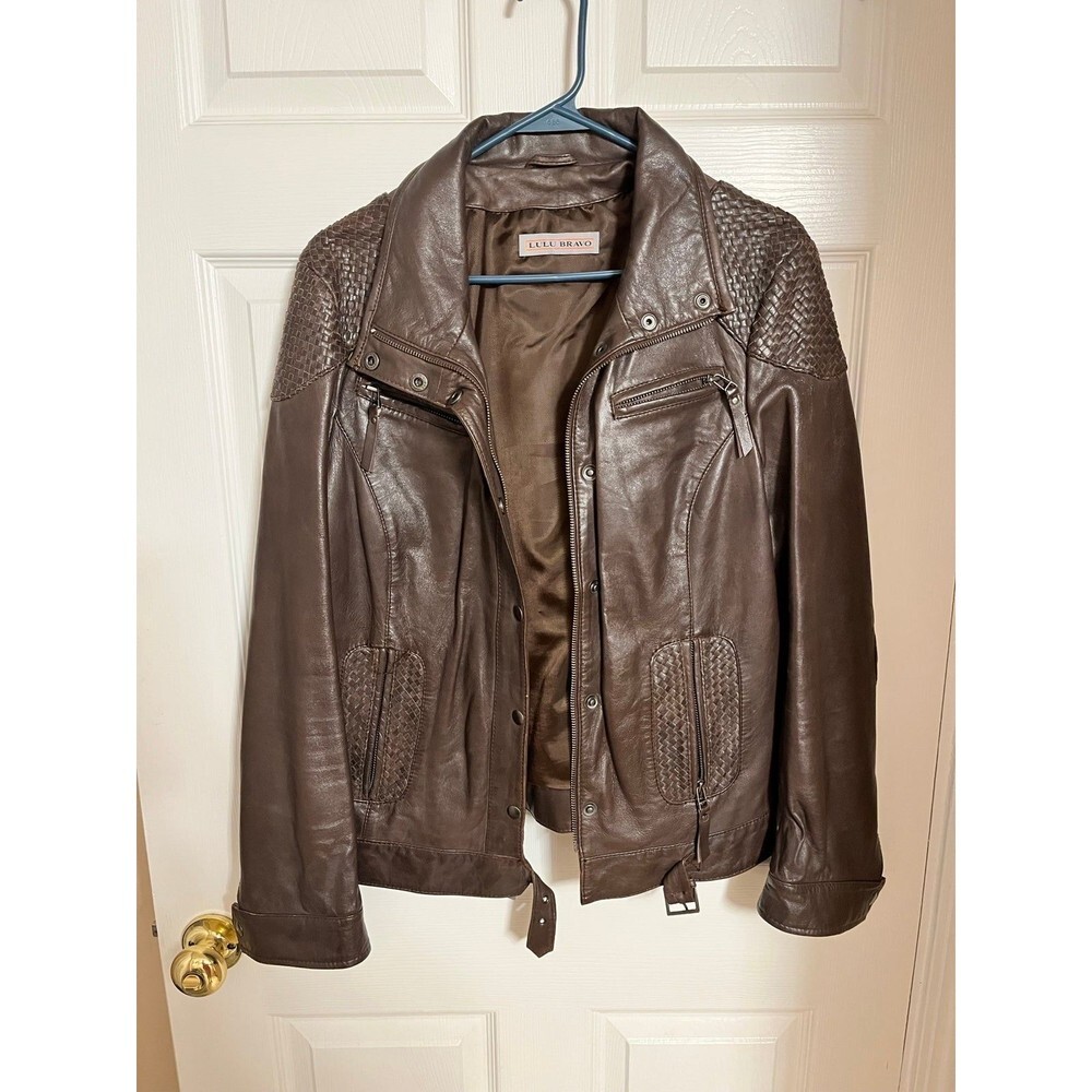Lulu Bravo Unisex Brown Leather Jacket